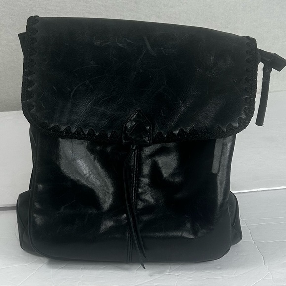 The Sak Black Leather Ventura Embroidery Convertible Backpack Crossbody - Picture 5 of 15